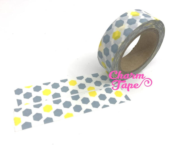 Smiley Face or honeycomb hexagon Washi tape 15mm x 10 meters WT1080 WT510