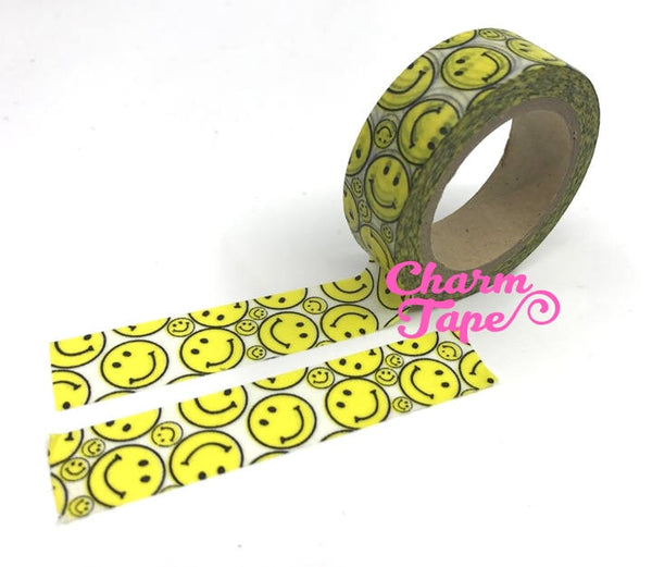 Smiley Face or honeycomb hexagon Washi tape 15mm x 10 meters WT1080 WT510