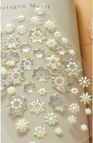 Snowflake Festive Deco stickers art sticker - 1 Sheets SS233