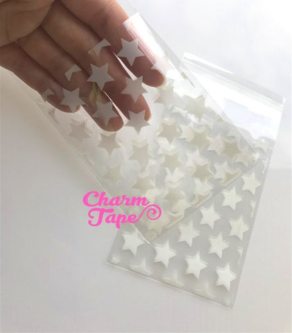 20/50/100 bags White Stars Cello Bags // Poly Bags // Simple bags // Party Thank You Bags 7x10 cm CB74