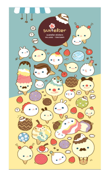 Ice Cream Deco sticker art stickers 1 Sheets by Suatelier SS1002