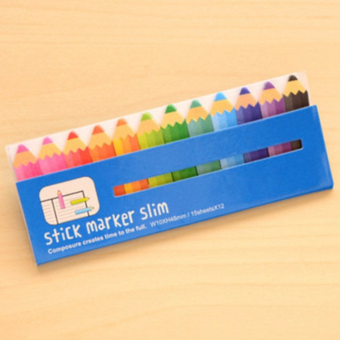 Coloring Pencils Sticky Post It Memo Note Pad 180 sheets SS309