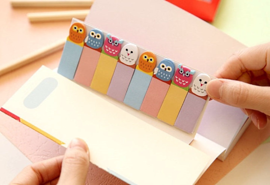 Owl Sticky Post It Memo Note Pad 120 sheets SS319