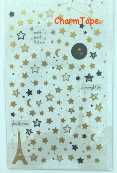 Stars Deco sticker - Shine Like Star 1 Sheets by Suatelier SS437