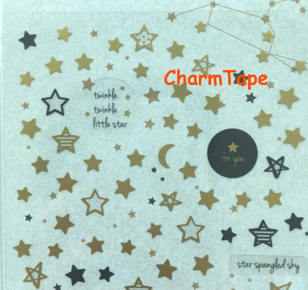 Stars Deco sticker - Shine Like Star 1 Sheets by Suatelier SS437