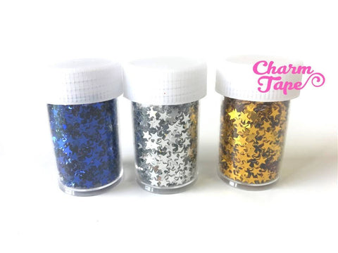 Loose Stars glitters, bottle star glitter UV resin, nail gel, acrylic nail, nail polish glitter No hole Metallic Embellishment Costume Craft