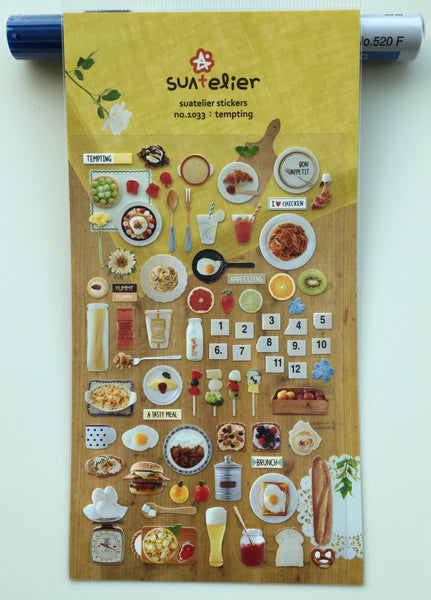 Tempting Food Deco stickers - Suatelier 1 Sheets SS1033