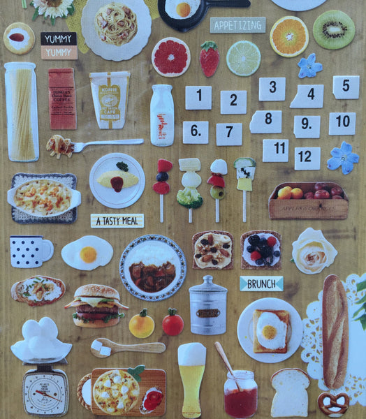 Tempting Food Deco stickers - Suatelier 1 Sheets SS1033