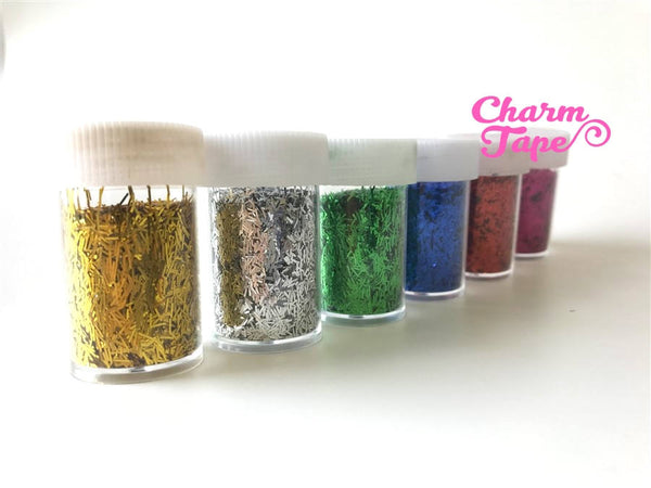 Loose Tinsel glitters, bottle UV resin, nail gel, acrylic nail, nail polish glitter No hole Metallic Embellishment Costume Craft