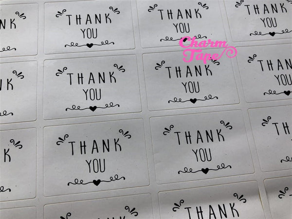 105/210ct "Thank you" Paper Stickers For Gift Packing Packaging GS023