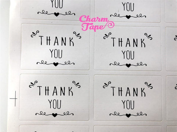 105/210ct "Thank you" Paper Stickers For Gift Packing Packaging GS023