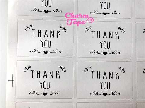 105/210ct "Thank you" Paper Stickers For Gift Packing Packaging GS023