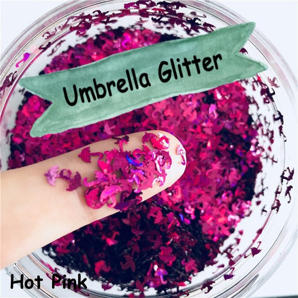 Umbrella Loose glitters 5mm UV resin / Holographic / Solvent Resistant / Slime Art / Nail Art / Resin Jewelry