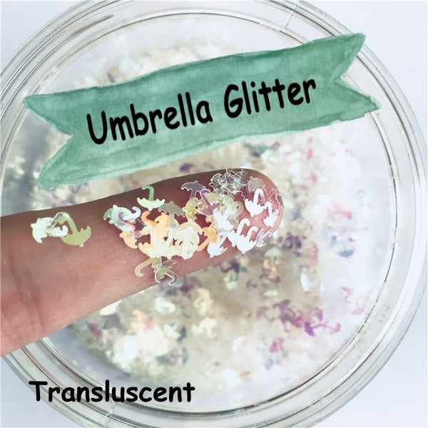 Umbrella Loose glitters 5mm UV resin / Holographic / Solvent Resistant / Slime Art / Nail Art / Resin Jewelry