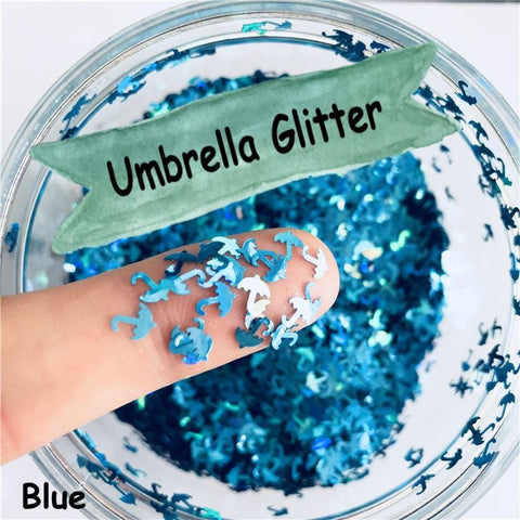 Umbrella Loose glitters 5mm UV resin / Holographic / Solvent Resistant / Slime Art / Nail Art / Resin Jewelry