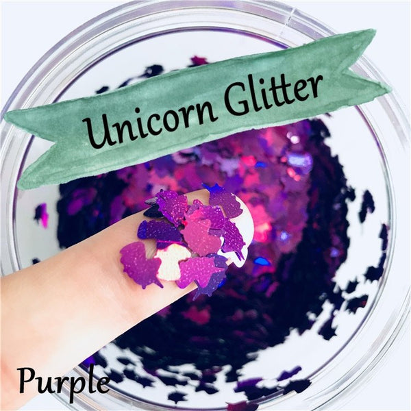 Unicorn Loose glitters 8mm UV resin / Laser / Holographic / Solvent Resistant / Slime Art / Nail Art / Resin Jewelry