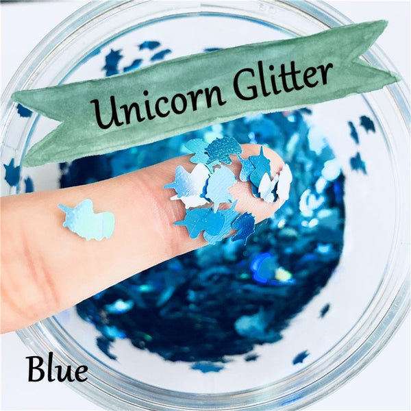 Unicorn Loose glitters 8mm UV resin / Laser / Holographic / Solvent Resistant / Slime Art / Nail Art / Resin Jewelry