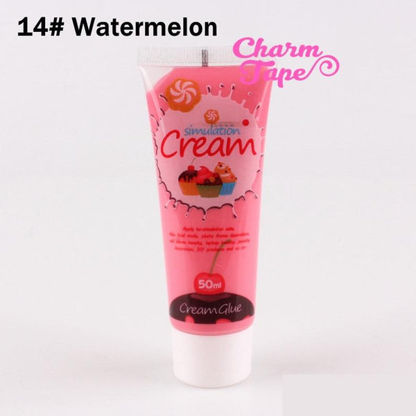 Silicon Whipped Cream 50ml Tube Fake Frosting (Free 3 piping tips)