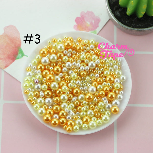 Pearls with No Hole | Round Unicorn Pearl | Magical Pearls in Various Sizes (2.5-5mm) 10 grams